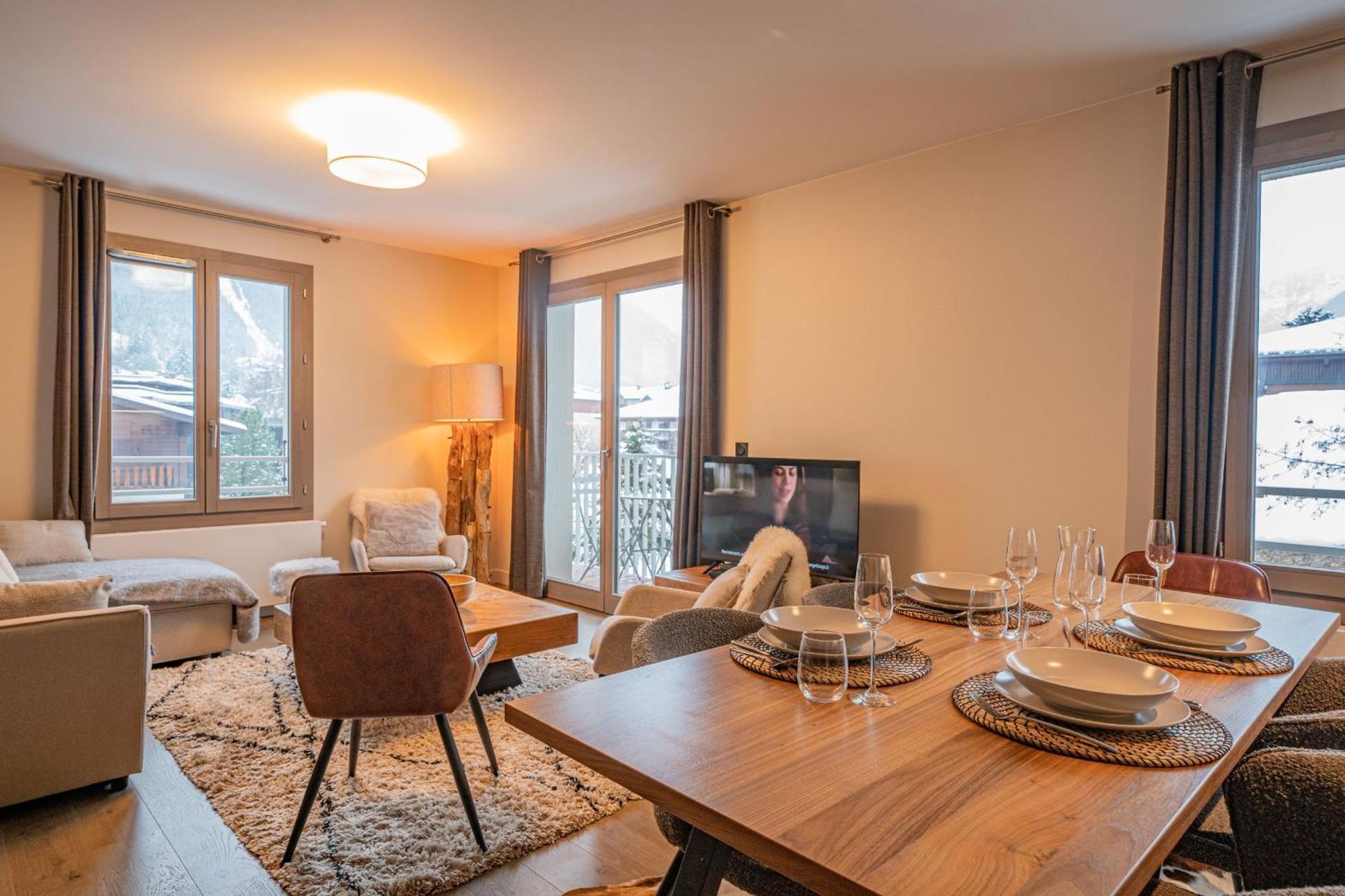 Perle Blanche - Brand New 2 Bedroom Apartment Perfectly Located Chamonix Exterior photo